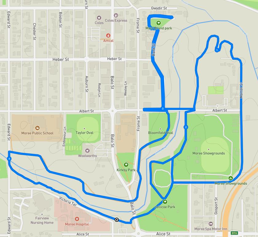 McGregor Gourlay Agricultural Services Half Marathon (21km) — course map