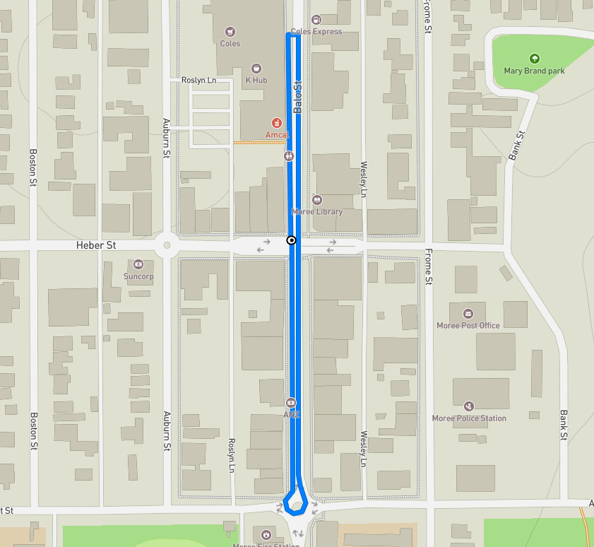 Kamilaroi K — course map